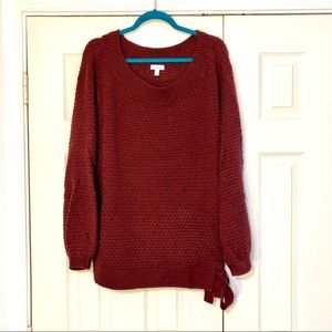 Susina Oversized Burgundy Sweater